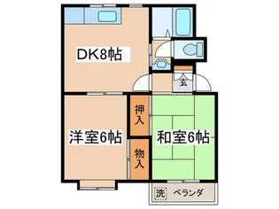 コーポリバティ【2階】の間取り