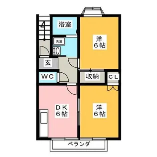 2DKの間取り画像