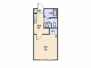 ウエスタンキャッスルC【1階】の間取り