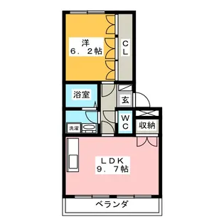 ふぁみーる B棟【2階】の間取り