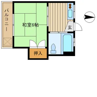 北川ハイツ【3階】の間取り