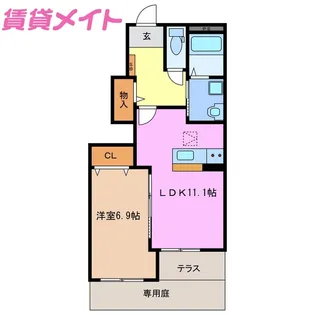 サンロワール A【1階】の間取り