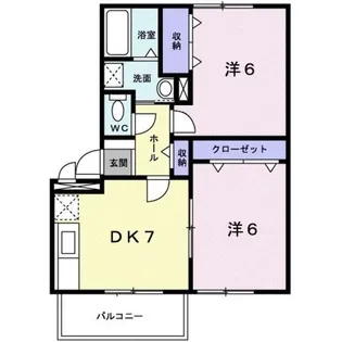 ガーデンハイツC【2階】の間取り