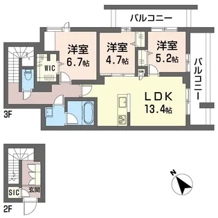 エムワイ椛【2階】の間取り