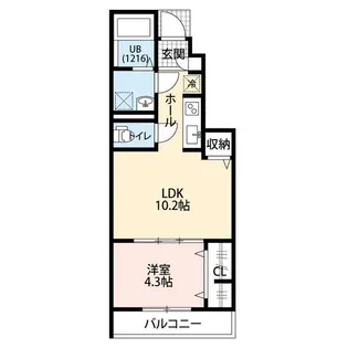 アムール アピス【1階】の間取り