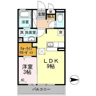 ティアレ小名浜【1階】の間取り