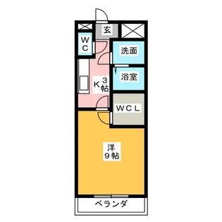 1Kの間取り画像
