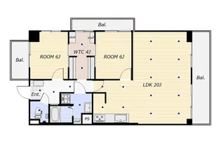 大阪府大阪市住吉区苅田9【マンション】の間取り