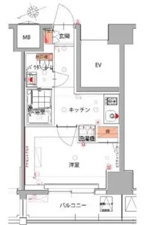 ハーモニーレジデンス五反田【6階】の間取り