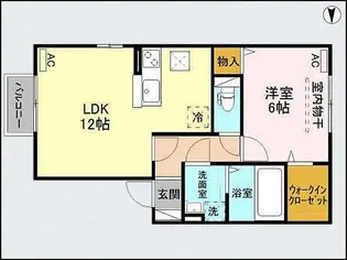 ファーストスクエアC【1階】の間取り