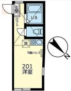 ユナイト中野島レーザーディマルコ【2階】の間取り