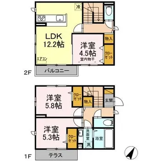 千葉県流山市木1【一戸建】の間取り