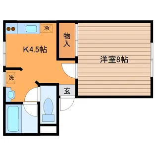 レジデンス黒木【1階】の間取り