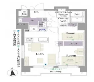 芝公園アビタシオン【3階】の間取り