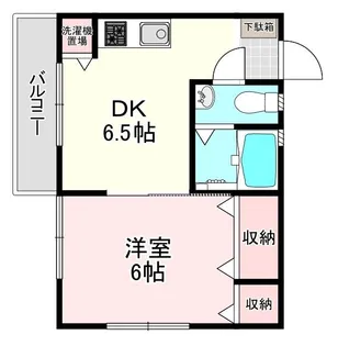 プラージュ野比海岸【2階】の間取り