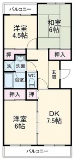第2舘山寺コーポ【2階】の間取り