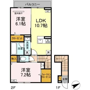 NUEVA VIDA【2階】の間取り