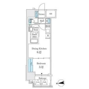 PONANT鶴舞公園【3階】の間取り