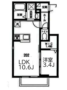 エトワール・クレール【2階】の間取り