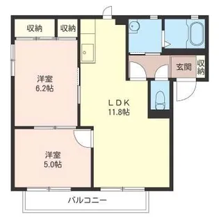 メルベーユ B棟【1階】の間取り