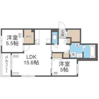 エフュート北円山【4階】の間取り