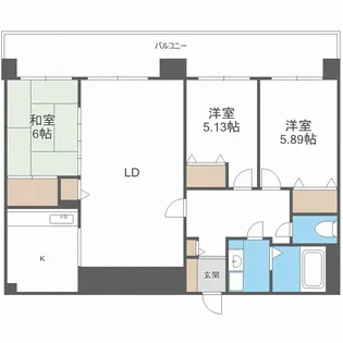 北海道札幌市西区発寒十条11【マンション】の間取り
