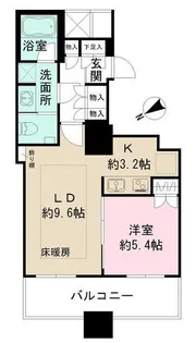 ザ・パークハウス西新宿タワー60【6階】の間取り