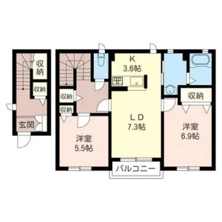 サンクレール【2階】の間取り