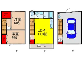 兵庫県尼崎市神崎町【一戸建】の間取り