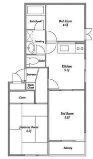エレガン学芸大学【3階】の間取り