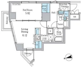 パークアクシス御徒町【3階】の間取り