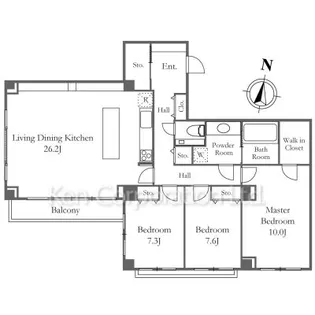 ドムス本郷東野【6階】の間取り