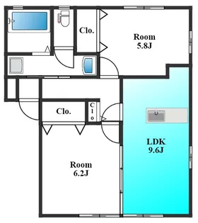 群馬県前橋市西片貝町5【アパート】の間取り