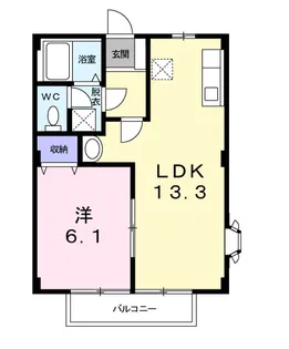 岐阜県羽島郡岐南町八剣北4【アパート】の間取り