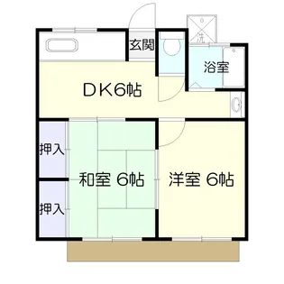 宇賀ハイツ【1階】の間取り