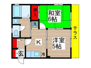 メゾン菊富士A【1階】の間取り