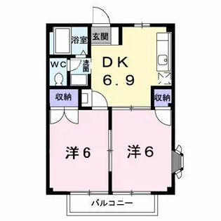 岡山県岡山市東区楢原【アパート】の間取り