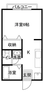 ビーライン菜園場【1階】の間取り