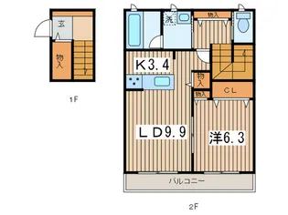 サントル上北沢【2階】の間取り