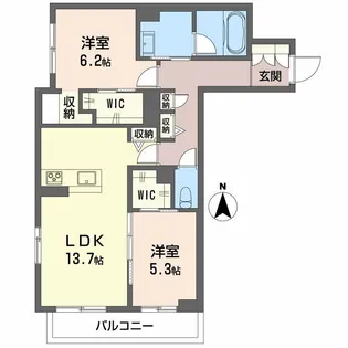 ティターニア【3階】の間取り