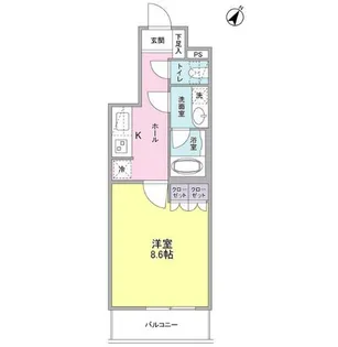 ヴィセオ幡ヶ谷【2階】の間取り