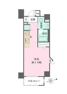 朝日シティパリオ高輪台A館【6階】の間取り