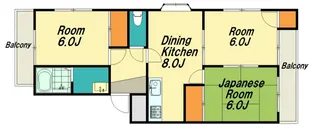 瀬田ハイツ【2階】の間取り