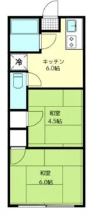 上原コーポ【1階】の間取り