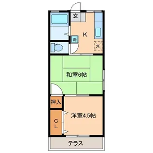 理ジュアン【1階】の間取り