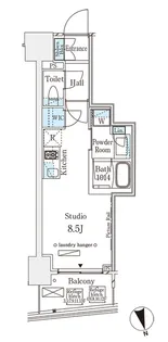パークナードフィット南青山Vista【8階】の間取り