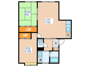 中のマンションA・B【2階】の間取り