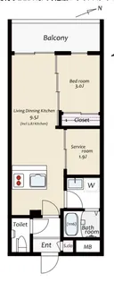 KUZE市川【2階】の間取り