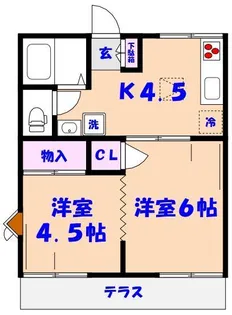 ホワイトヴィラ菅野(カンノ)【1階】の間取り