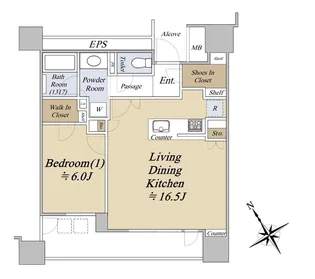 シエリアタワー中之島【17階】の間取り
